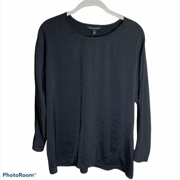 41 Hawthorn Mixed Media Black Tunic - Picture 1 of 5